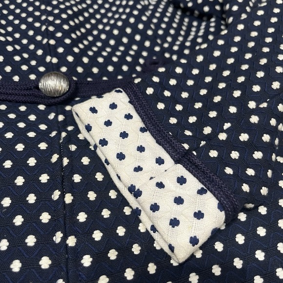 Vintage 60s RONA Shirt Dress W/ Contrasting Collar And Cuffs Pleat Navy - Picture 6 of 11